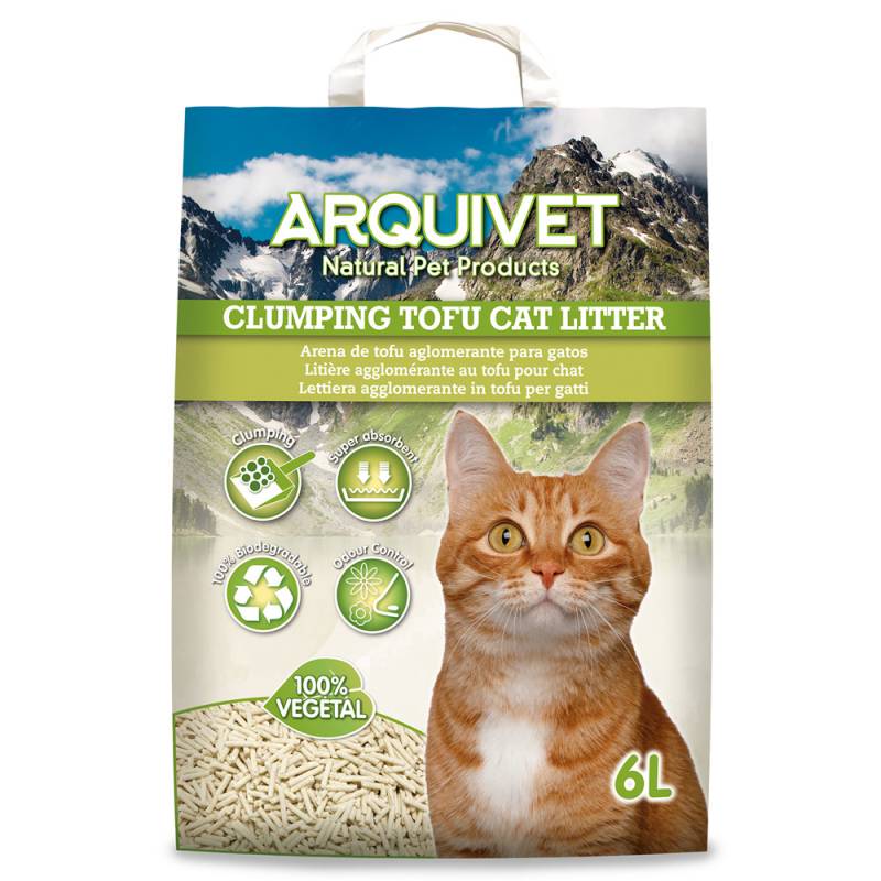 Arquivet Klumpende Katzenstreu mit Tofu - Sparpaket: 2 x 6 L von ARQUIVET