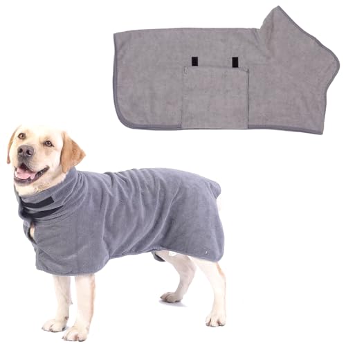 Hunde-Trockenmantel, Hundehandtücher zum Trocknen von Hunden, wasserabsorbierendes Hundehandtuch, Hundehandtücher, schnell trocknender Hundebademantel, grauer Hundebademantel, Hundemantel für kleine Hunde-Trockenmantel, Hundehandtücher zum Trocknen von Hunden, wasserabsorbierendes Hundehandtuch, Hundehandtücher, schnell trocknender Hundebademantel, grauer Hundebademantel, Hundemantel für kleine von ARROMI