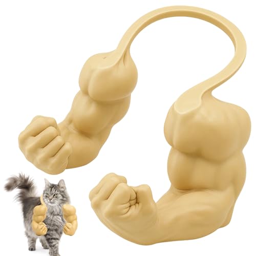 Katzenarme, Katzenmuskelarme, lustige Haustier-Requisiten, hängender Arm, kreative Dekoration für Katzen, Hautfarbe, großer Faustmuskel, 16 x 17 x 9,9 cm, Geburtstagspartys, lustiges Geschenk für von ARROMI