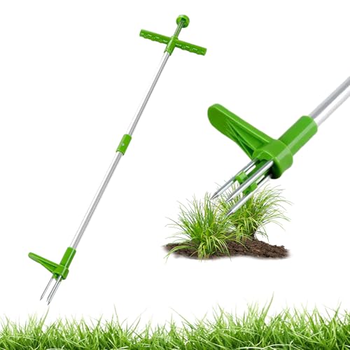ARTGUTS Unkrautstecher mit Stiel 100 cm,T Griff Stehen Unkrautjäter,Unkrautstecher mit Edelstahl 3 Krallen, Ideales Werkzeug im Garten für Effizientes Entfernen von Unkraut ARTGUTS Unkrautstecher mit Stiel 100 cm,T Griff Stehen Unkrautjäter,Unkrautstecher mit Edelstahl 3 Krallen, Ideales Werkzeug im Garten für Effizientes Entfernen von Unkraut von ARTGUTS