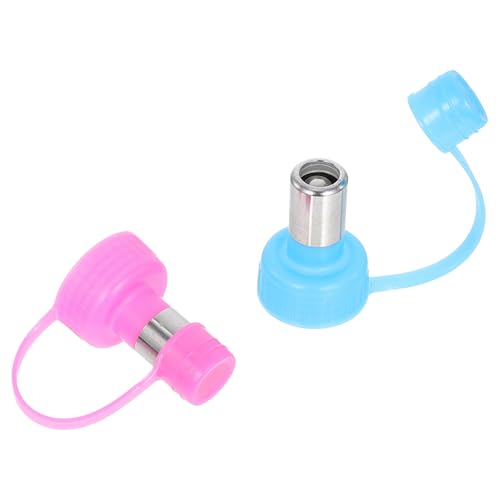 ARTSEWPLY 2 STÜCK Auslaufsichere Trinkflaschen für Hunde und Kleintiere Tragbare Wasserflasche mit Praktischem Trinknapf für Outdoor Reisen Wandern und Camping Mit Haken und Blau von ARTSEWPLY
