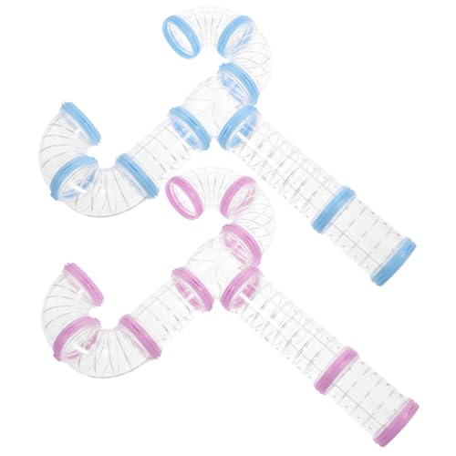 ARTSEWPLY 2 Sätze Hamsterkäfig Tunnel DIY Externes Röhrensystem Teilig Blau Erweiterbar für Kleintiere Wie Hamster Igel Meerschweinchen Spieltunnel Outdoor Spielspaß von ARTSEWPLY