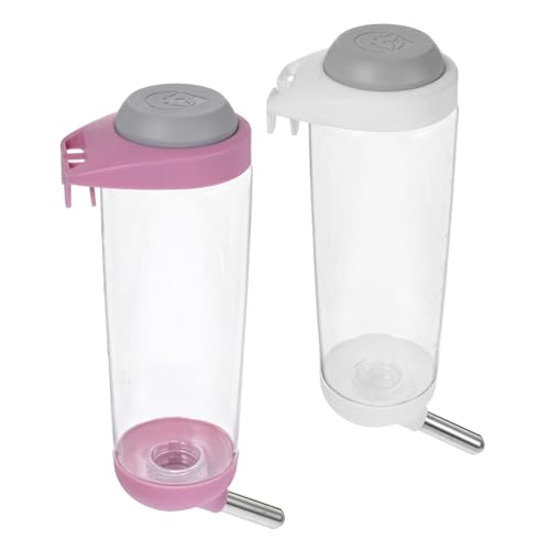 ARTSEWPLY 2 Stück Automatischer Haustier Wasserspender aus Hochwertigem PVC Hängend und Robust Futterflasche für Hunde Katzen und Kleintiere Einfach zu Reinigen für Käfigmontage von ARTSEWPLY