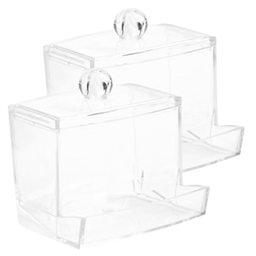 ARTSEWPLY 2 Stück Automatischer Vogelfutterspender Transparentes Acryl Futterstation für Kleine Vögel Wie Wellensittiche und Papageien Verschüttsicherer Robuster Futterautomat für von ARTSEWPLY