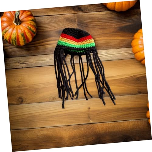 ARTSEWPLY 2 Stück Handgestrickte Halloween Haustier Mütze mit Geflochtenem Design Atmungsaktive Festliche Kostümhaube für Kleine Hunde Katzen Hamster und Stofftiere Bequem und Festlich von ARTSEWPLY