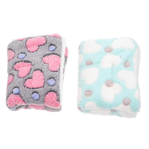 ARTSEWPLY 2 Stück Haustier Wärmende Schlafmatte Kleintier Nest mit Verdicktem Fleece für Hamster Kaninchen Meerschweinchen Winter Kuscheldecke Haustierbett von ARTSEWPLY