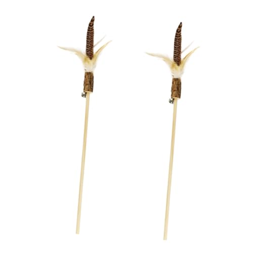 ARTSEWPLY 2 Stück Holz katzenspielzeug Leichte Interaktive Katzenangel mit Federn Flexibler Katzen Teaser gegen Langeweile Fördert Bewegung und Bindung zu Haustieren ARTSEWPLY 2 Stück Holz katzenspielzeug Leichte Interaktive Katzenangel mit Federn Flexibler Katzen Teaser gegen Langeweile Fördert Bewegung und Bindung zu Haustieren von ARTSEWPLY