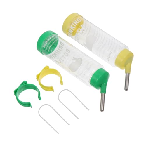 ARTSEWPLY 2 Stück Kleintier Trinkflasche für Kaninchen und Meerschweinchen Auslaufsichere Langlebige Wasserflasche mit Automatischem Ballventil Bpa Frei Einfach zu Reinigen für Nagetiere von ARTSEWPLY