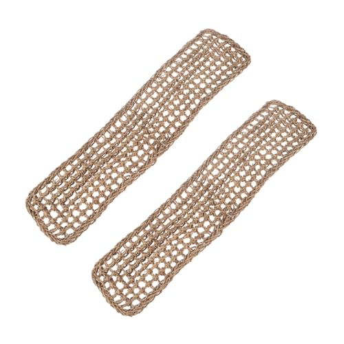 ARTSEWPLY 2 Stück Seagrass Reptilien Hängematte Saugnäpfe Natürlicher Kuschelplatz für Bartagamen Eidechsen und Schlangen Atmungsaktive Haustiermatte für Terrarien von ARTSEWPLY