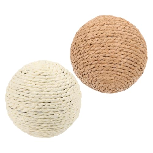 ARTSEWPLY 2 Stück Sisal Kratzbälle für Katzen Große Indoor Katzen spielzeuge zum Kratzen Beißen und Jagen Langlebige Natürliche Katzenspielzeugbälle in Natur Cremefarben ARTSEWPLY 2 Stück Sisal Kratzbälle für Katzen Große Indoor Katzen spielzeuge zum Kratzen Beißen und Jagen Langlebige Natürliche Katzenspielzeugbälle in Natur Cremefarben von ARTSEWPLY
