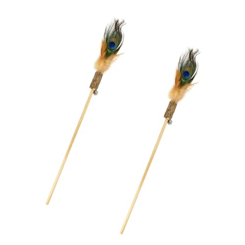 ARTSEWPLY 2 Stück Teiliges Katzenspielzeug mit Natürlichen Pfauenfedern Langlebige Holzstäbe Interaktives Katzenangel alle Katzen und Kätzchen Fördert Bewegung und Spielspaß ARTSEWPLY 2 Stück Teiliges Katzenspielzeug mit Natürlichen Pfauenfedern Langlebige Holzstäbe Interaktives Katzenangel alle Katzen und Kätzchen Fördert Bewegung und Spielspaß von ARTSEWPLY