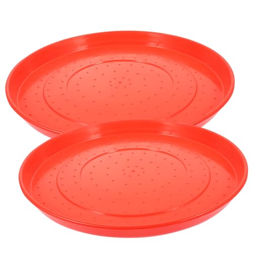 ARTSEWPLY 2 Stück Teiliges Kunststoff futterschale für Geflügel Langlebige Futterplatte zur Futteraufnahme Geeignet für Küken Gänse und Geflügel Futterverschwendung Robustes und Sicheres von ARTSEWPLY