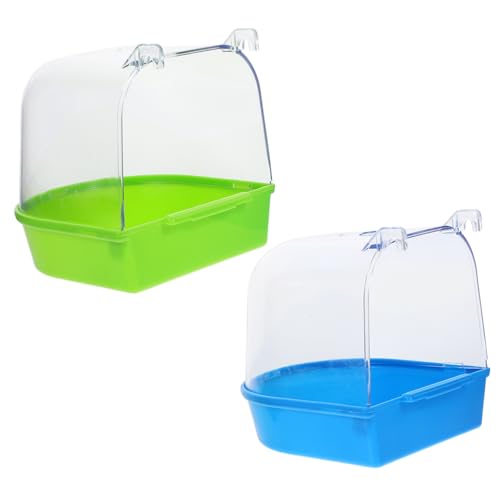ARTSEWPLY 2 Stück Teiliges Papageien Badebecken aus Robustem Tragbare Vogelbadewanne für Kleine Vögel Kippsicher und Leicht zu Reinigen Geeignet für Käfig und Outdoor Zufällige Farbe ARTSEWPLY 2 Stück Teiliges Papageien Badebecken aus Robustem Tragbare Vogelbadewanne für Kleine Vögel Kippsicher und Leicht zu Reinigen Geeignet für Käfig und Outdoor Zufällige Farbe von ARTSEWPLY