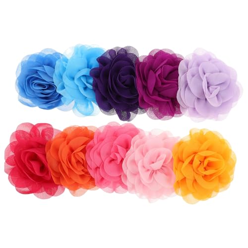 ARTSEWPLY 20 Stück Teiliges Bunte Chiffon Blumen Hundehalsband mit Schleifenanhängern Farbechte Accessoires für Welpen Vielseitig Kombinierbar Strapazierfähig und Stilvoll von ARTSEWPLY