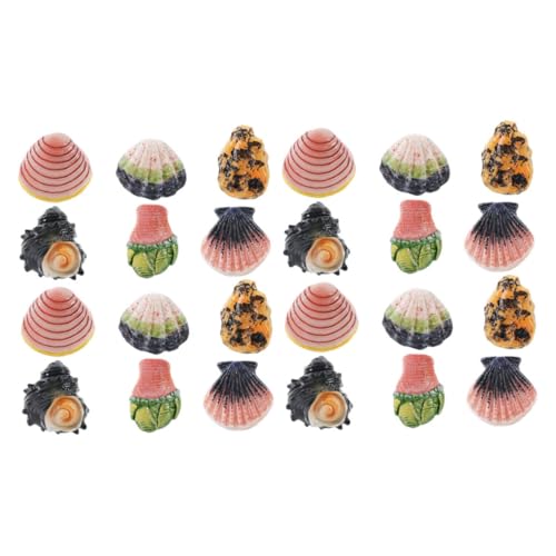 ARTSEWPLY 24 Stück Teiliges Realistischer Resin-meeresmuscheln Tropische Aquarien-deko Kleine Fischfreundliche Figuren Farbechte Aquarium-Ornamente Vielseitige Mini-deko für Fischbecken von ARTSEWPLY