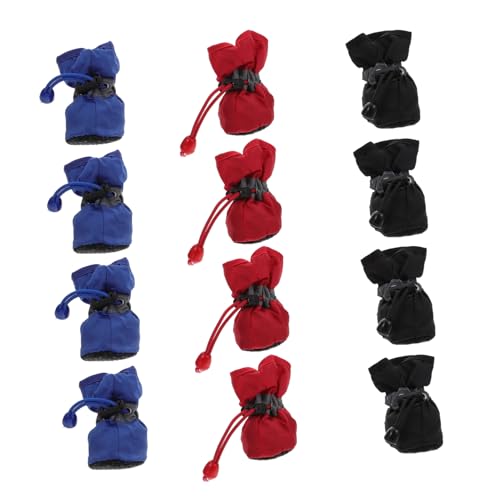 ARTSEWPLY 3 Sätze Hunderegenstiefel rutschfest Gepolstert Warm Nylon und Baumwolle Schutz Pfoten für Mittlere Große Hunde Praktische Outdoor Haustier Schuhe in Rot Schwarz Blau ARTSEWPLY 3 Sätze Hunderegenstiefel rutschfest Gepolstert Warm Nylon und Baumwolle Schutz Pfoten für Mittlere Große Hunde Praktische Outdoor Haustier Schuhe in Rot Schwarz Blau von ARTSEWPLY