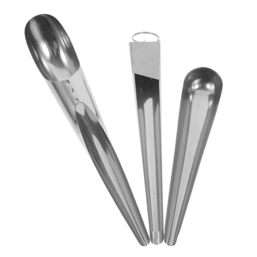 ARTSEWPLY 3 Stück Teiliges Edelstahl Futterlöffel für Tauben und Küken Robustes Geflügelfutter Zubehör Verschiedene Praktisch und Langlebig für Präzises Füttern von Ziervögeln und Geflügel von ARTSEWPLY