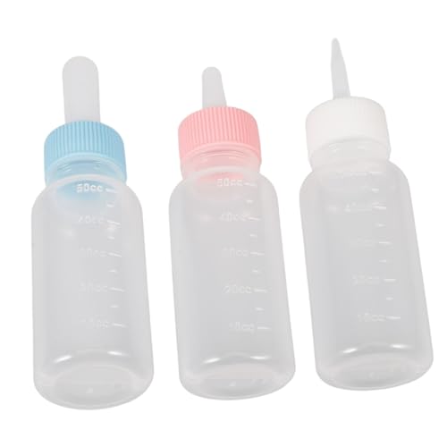 ARTSEWPLY 3 Stück Teiliges Haustier Milchflaschen Welpen Kätzchen Fütterungsflasche mit Skalierung Flexible Leicht zu Reinigende Aufzuchtflaschen aus Sicherem Material für Kleine Hunde von ARTSEWPLY