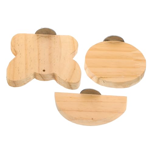 ARTSEWPLY 3 Stück Teiliges Holzspielzeug für Haustiere Stabile Vogel und Hamster Plattform Vielseitiges Kletter und für Papageien Kleintiere und Käfige Langlebig und Dekorativ von ARTSEWPLY