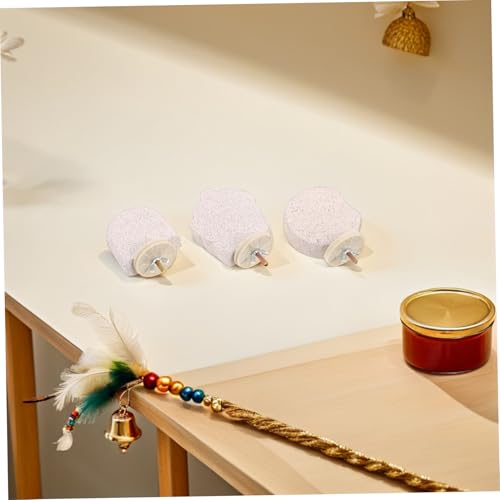 ARTSEWPLY 3 Stück Teiliges Papageien Kratzbrett aus Natürlichem Vulkangestein Calciumreicher Sitzstange mit Krallenpflege Beak Maintenance Stone für Wellensittiche Nymphensittiche Lovebirds von ARTSEWPLY