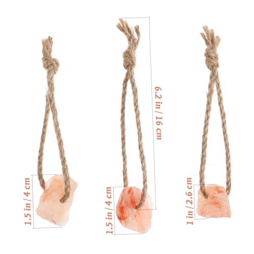 ARTSEWPLY 3 Stück Teiliges Pet Salt Block Kauspielzeug mit Seil Mineralstoffreiche Kau Blöcke für Kaninchen Eichhörnchen und Kleintiere Zahnpflege zur Zahngesundheit und Verhaltenskorrektur von ARTSEWPLY