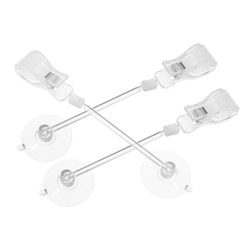 ARTSEWPLY 3 Stück Verstellbare Aquarium Saugnapf Clips mit Rutschfestem Halter für Pflanzen Fischfutter Halterung Drehbar Einfache Werkzeuglose Befestigung für Aquarien Zubehör von ARTSEWPLY