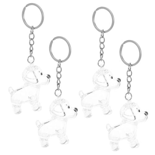 ARTSEWPLY 4 Stück Teiliges Haustier Haarschmuck Transparente Aufbewahrungsbox mit Schlüsselanhänger Staubgeschützt und Langlebig zur Fellaufbewahrung für von ARTSEWPLY