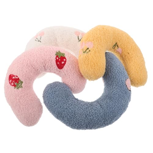 ARTSEWPLY 4stücke Katzen-u-Form Kopfkissen Für Haustiere Soft-Cotton-Kissen Für Entspannung Und Nackenstütze Für Katzen Und Kleine Hunde Leicht Und Tragbar in Bunten Farben von ARTSEWPLY
