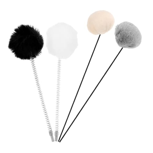 ARTSEWPLY 4 Stück Teiliges Katzenbaum Zubehör Hängende Spielbälle aus Plüsch und Interaktive Katzenspielzeuge für Indoor Katzen zur Körperlichen Stimulation und Beschäftigung Bunte Anhänger von ARTSEWPLY
