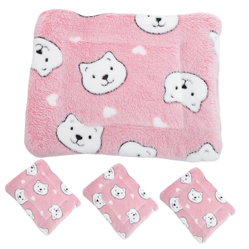 ARTSEWPLY 4 Stück Weiche Atmungsaktive Meerschweinchen Decke Waschbare Kleintier Schlafunterlage mit Hoher Saugfähigkeit Hautfreundlich und Warm für Hamster Kaninchen Igel und Kleine von ARTSEWPLY
