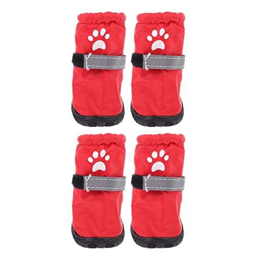 ARTSEWPLY 4 Stück wasserdichte Hundeschuhe mit Rutschfester Sohle Reflektierend für Regenwetter und Outdoor spaziergänge Schützt Pfoten Kleiner bis Mittelgroßer Hunde ARTSEWPLY 4 Stück wasserdichte Hundeschuhe mit Rutschfester Sohle Reflektierend für Regenwetter und Outdoor spaziergänge Schützt Pfoten Kleiner bis Mittelgroßer Hunde von ARTSEWPLY
