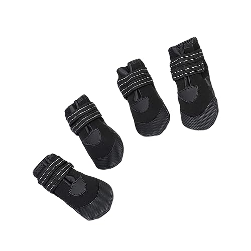 ARTSEWPLY 4 Stück wasserdichte rutschfeste Hunderegenstiefel aus Flexiblem PVC Leuchtende Farben Pfotenschützend und Bequem für Kleine Welpen für Nasse und Matschige Außenbereiche von ARTSEWPLY