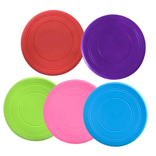 ARTSEWPLY 5 Stück Teiliges Hundespielzeug Outdoor Hundescheibe Kauspielzeug Schwimmend Sanft Sicher für Welpen und Hunde in Blau Rot Grün von ARTSEWPLY
