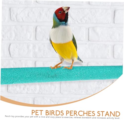 ARTSEWPLY 5 Stück Teiliges Papageien Kletter Schleifspielzeug Bunte Sandpapierstangen für Kleine Vögel Sicherer Vogelstand für Käfig zum Krallen Schnabelpflegen Zufällige Zufällige Farbe von ARTSEWPLY