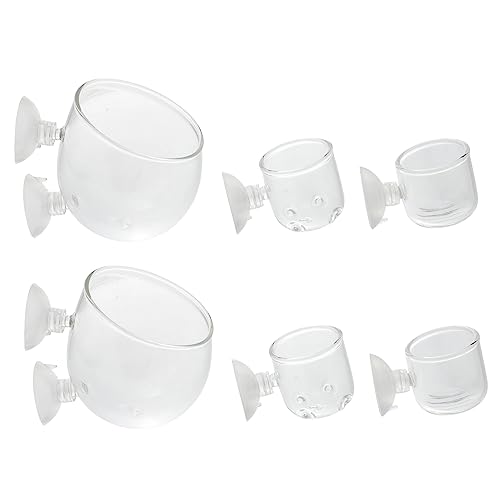 ARTSEWPLY 6 Stück Teiliges Aquarienpflanzen aus mit Saugnapf Durchlöchertes Design für Wasserpflanzen und Blutwurmfutter Langlebiger Transparenter Pflanzenhalter zur Einfachen Befestigung von ARTSEWPLY
