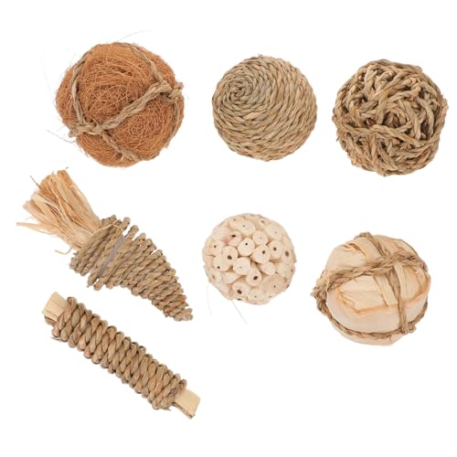 ARTSEWPLY 7 Teiliges Hamsterspielzeug Für Haustiere Kaninchenkäfigspielzeug Beißspielzeug Für Kaninchen Kleintierspielzeug Kaninchenspielzeug Für Kaninchen Indoor Häschen Grasball ARTSEWPLY 7 Teiliges Hamsterspielzeug Für Haustiere Kaninchenkäfigspielzeug Beißspielzeug Für Kaninchen Kleintierspielzeug Kaninchenspielzeug Für Kaninchen Indoor Häschen Grasball von ARTSEWPLY