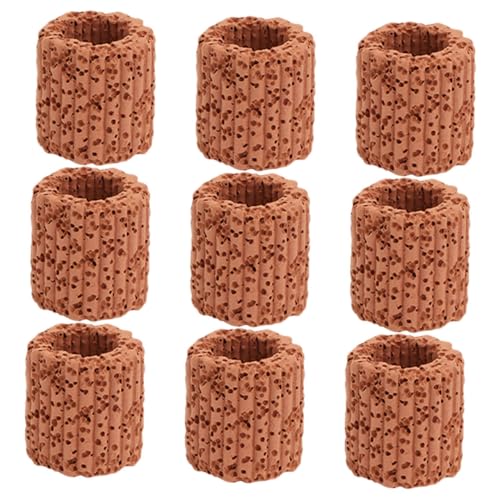 ARTSEWPLY 9 Stück Keramik filterringe Aquarium Wasserpflanzenbefestigung Langlebig Porös Biologisch Sicher für Süßwasser Teichfiltermaterial Aquatic Plant Anchor Rings Fish Tank Filter von ARTSEWPLY