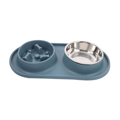 ARTSEWPLY Anti verschlucken Slow Feeder Napf für Kleine Hunde und Katzen Futter Wassernapf aus Langlebigem Edelstahl und Silikon Abnehmbar und Leicht zu Reinigen rutschfest und Stabil von ARTSEWPLY