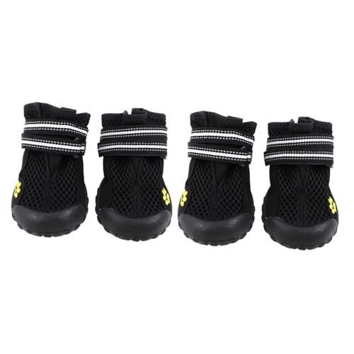 ARTSEWPLY Atmungsaktive Hundeschuhe aus Mesh Verstellbare Outdoor Pfotenschutz Schuhe rutschfeste Große Hunde Schuhe für Bergsteigen und Spaziergänge Strapazierfähig und Einfach Anzuziehen von ARTSEWPLY