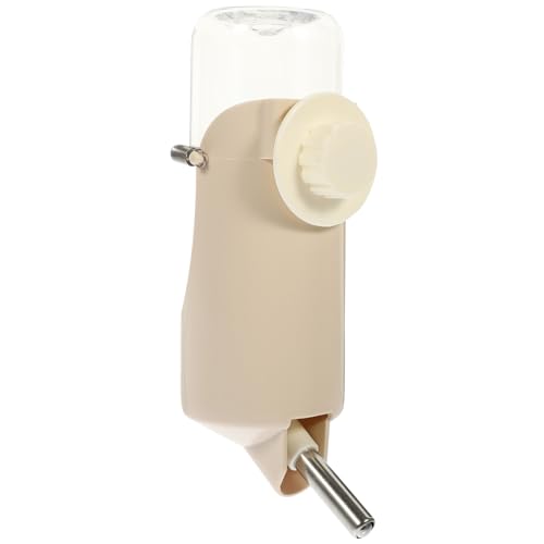 ARTSEWPLY Automatische Haustier Trinkflasche Wasserflasche für Kaninchen Hamster Meerschweinchen Hunde Bpa Frei Auslaufsicher Geeignet für Käfige und Unterwegs Beige von ARTSEWPLY