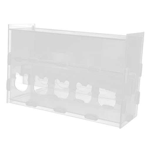 ARTSEWPLY Automatischer Futterspender aus Acryl für Hühner und Geflügel Transparenter Verschüttungssicherer Futterautomat mit Fächern Robust Einfach zu Reinigen Platzsparend und Vielseitig von ARTSEWPLY