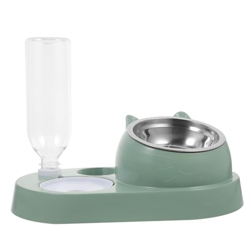 ARTSEWPLY Automatischer Haustier futterspender mit Wassernapf Großer Futter Trinknapf aus Edelstahl Rutschfestes Design für Katzen und Hunde Praktischer Napf für Zuhause und Alltag von ARTSEWPLY