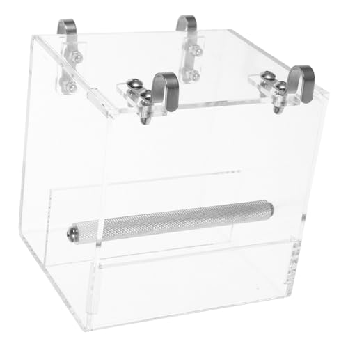ARTSEWPLY Automatischer Papageien Futterautomat aus klarem Kunststoff Kleine Leichter Kunststoff Futterspender Einfach zu Reinigen Dekorativer Trink und Futternapf für Kleine Vögel Geeignet von ARTSEWPLY