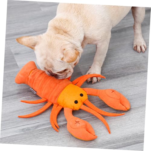 ARTSEWPLY Cartoon Molar Lobster Hundespielzeug Robustes Schnüffel Futtertrainingsspielzeug für Welpen und Kleine Hunde Langlebig Beißtresistent Energieabbauend Fördert Langsames Fressen von ARTSEWPLY