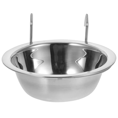 ARTSEWPLY Edelstahl Vogel Futterbecher mit Aufhänger Rostfrei Große Kapazität Installieren Geeignet für Papageien und Käfige Vielseitig für Obst Gemüse und Snacks Robust und Langlebig von ARTSEWPLY