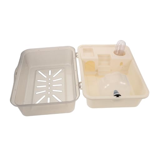ARTSEWPLY Hamster-lebensraum Mit Transportbox Für Kleine Haustiere Integriertem Design Zum Füttern Und Spielen Robust Aus Kunststoff Belüftungslöchern Für Frische Luft von ARTSEWPLY