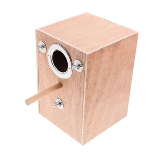 ARTSEWPLY Hängendes Vogelbrutnest aus Holz mit Sitzstange Offenes Fenster Sicherer und Komfortabler Brutkasten für Wellensittiche Papageien Nymphensittiche Platzsparend und Einfach zu von ARTSEWPLY