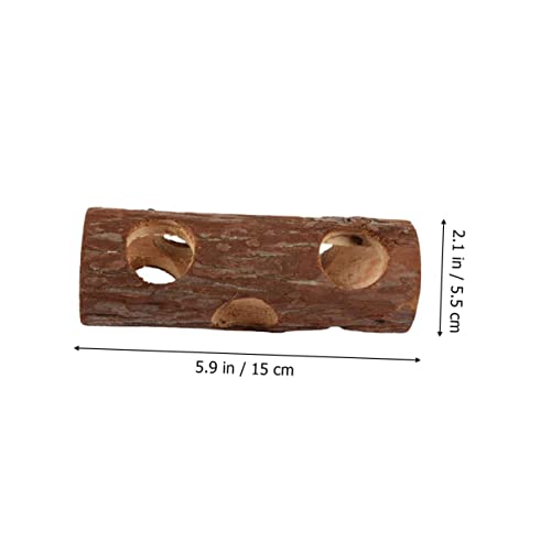 ARTSEWPLY Hamster Holz Tunnel Versteck Höhle für Kleintiere Wie Meerschweinchen Langlebiges Naturholz Fördert Aktivität und Versteckverhalten Geeignet für Hamster Käfig Zubehör von ARTSEWPLY