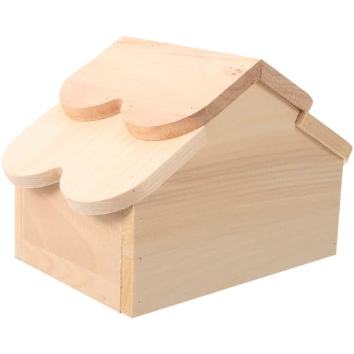 ARTSEWPLY Hamster Holzhaus Hideout aus Langlebigem Glattem Material Sicher und Wiederverwendbar Bietet Geräumigen Schlaf Spielplatz für Kleintiere Wie Hamster Chinchilla Eichhörnchen von ARTSEWPLY
