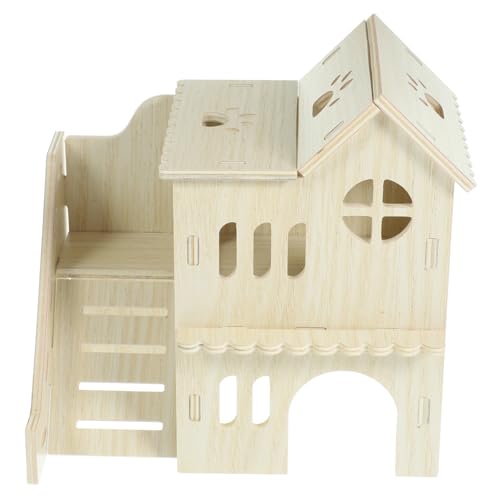 ARTSEWPLY Hamster Holzversteck Mehrstöckig Robustes Kleintierhaus aus Natürlichem Holz für Hamster Meerschweinchen Kaninchen Sicherer Rückzugsort Spielhaus für Kleine Nager ARTSEWPLY Hamster Holzversteck Mehrstöckig Robustes Kleintierhaus aus Natürlichem Holz für Hamster Meerschweinchen Kaninchen Sicherer Rückzugsort Spielhaus für Kleine Nager von ARTSEWPLY